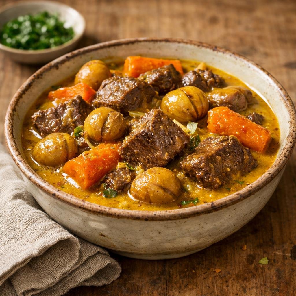 Bœuf braisé au curry