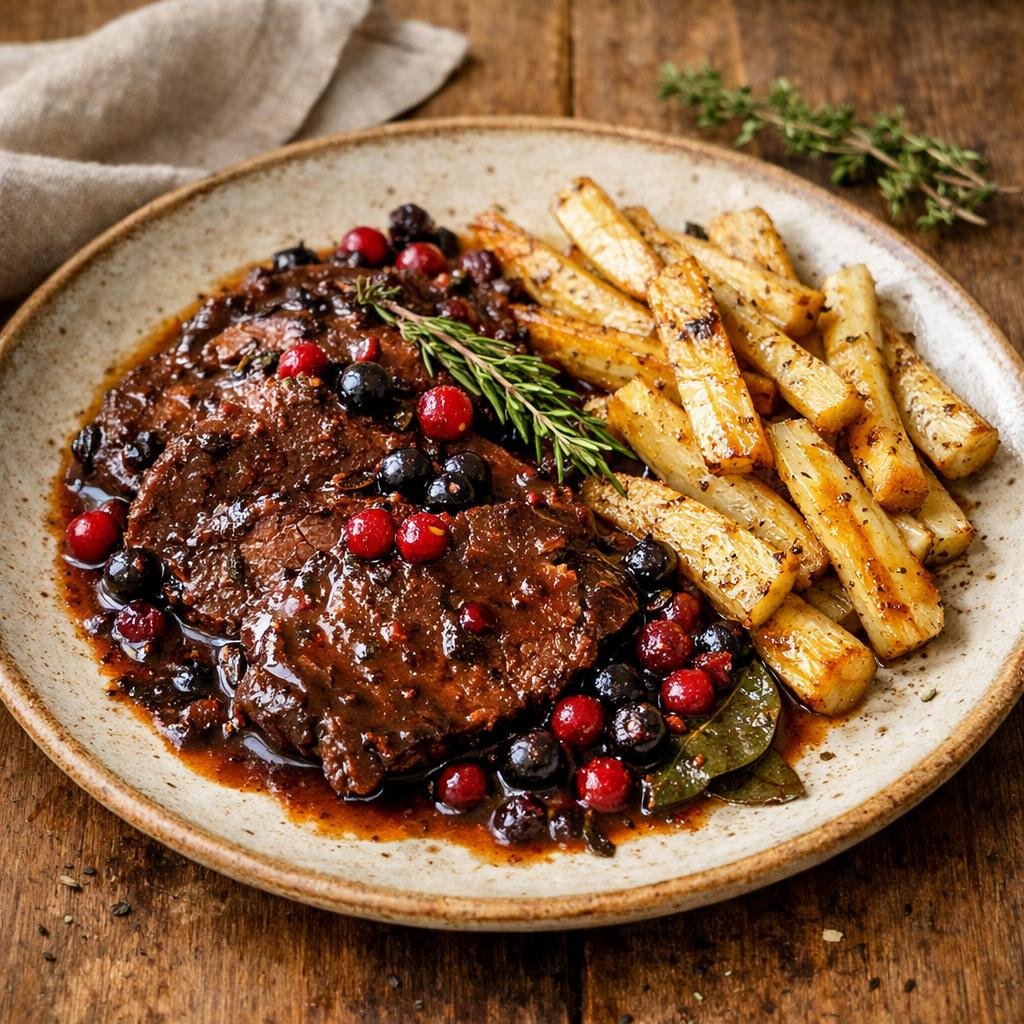 Bœuf braisé aux baies