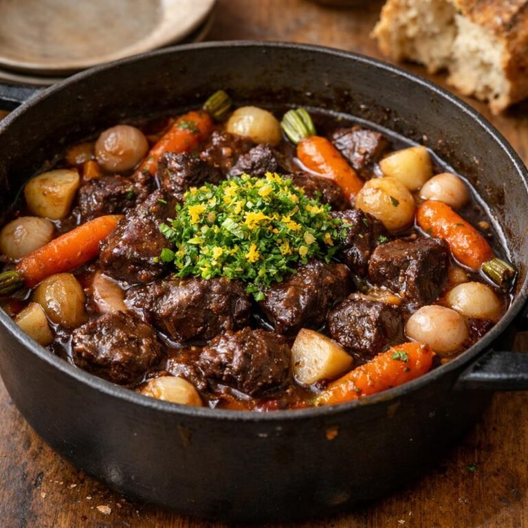 Bœuf mijoté au vin