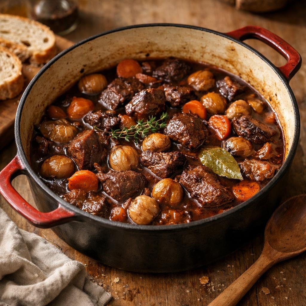 Bœuf mijoté châtaignes