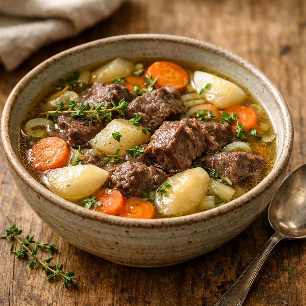 bouillon de boeuf corsé