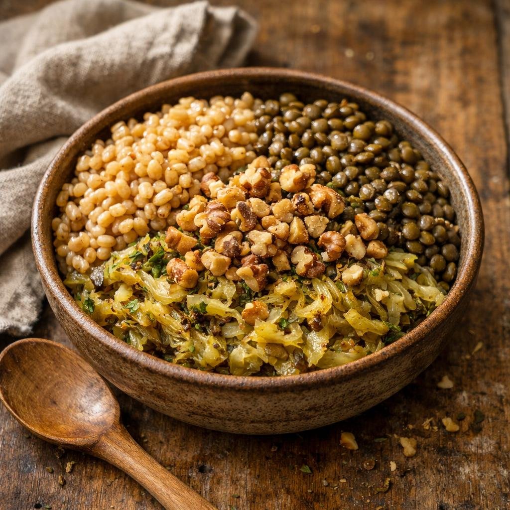 Bowl épeautre et lentilles