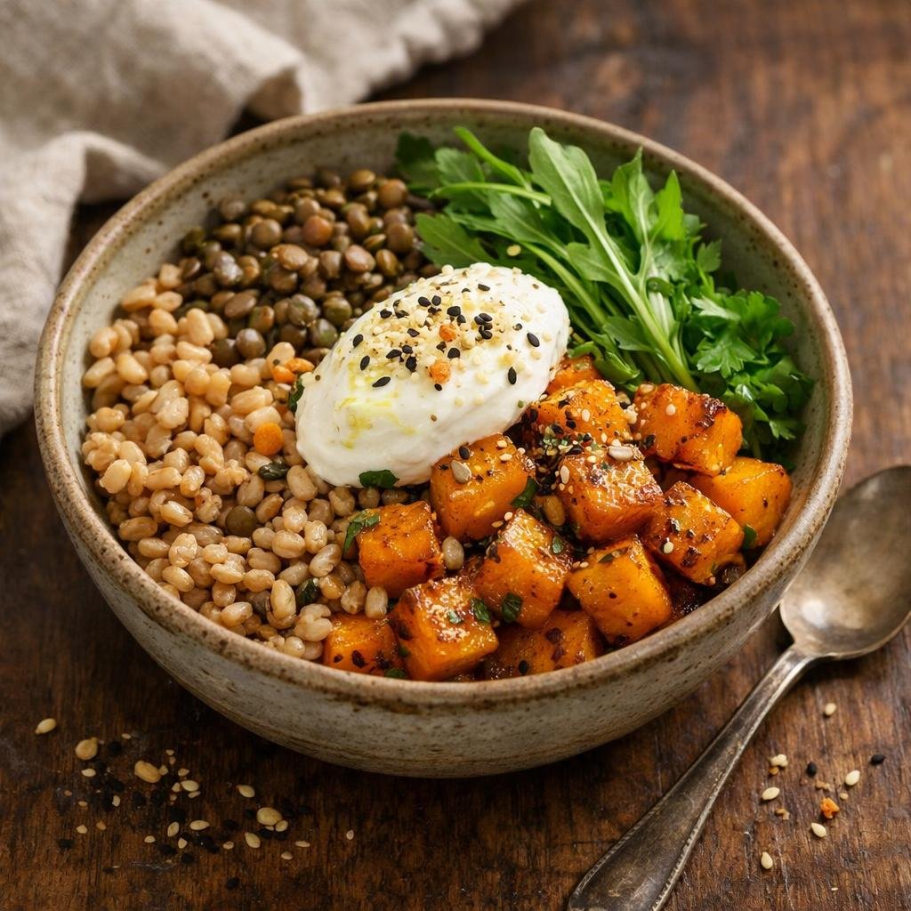 Bowl épeautre lentilles