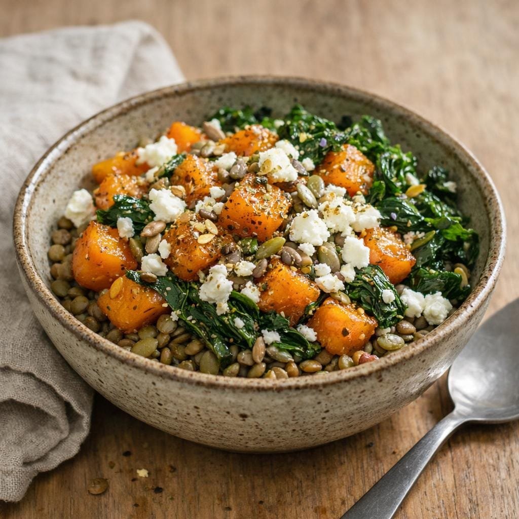 Bowl lentilles courge