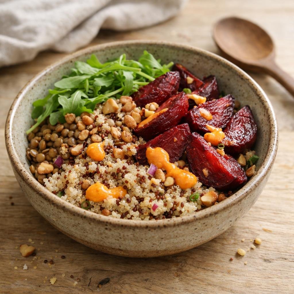 bowl quinoa lentilles