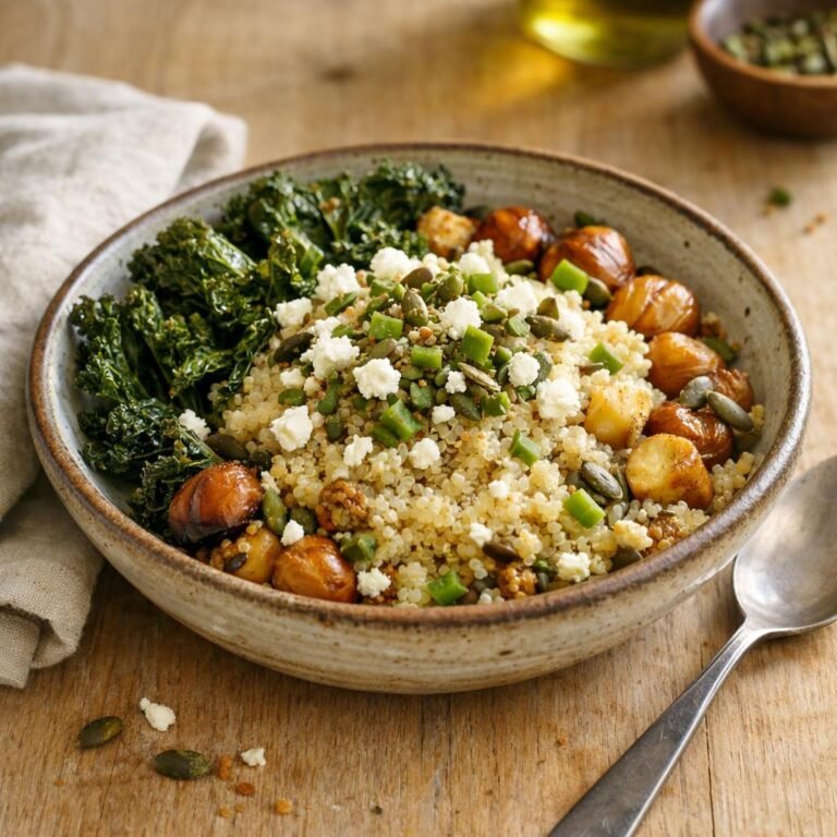 Bowl quinoa poivron vert
