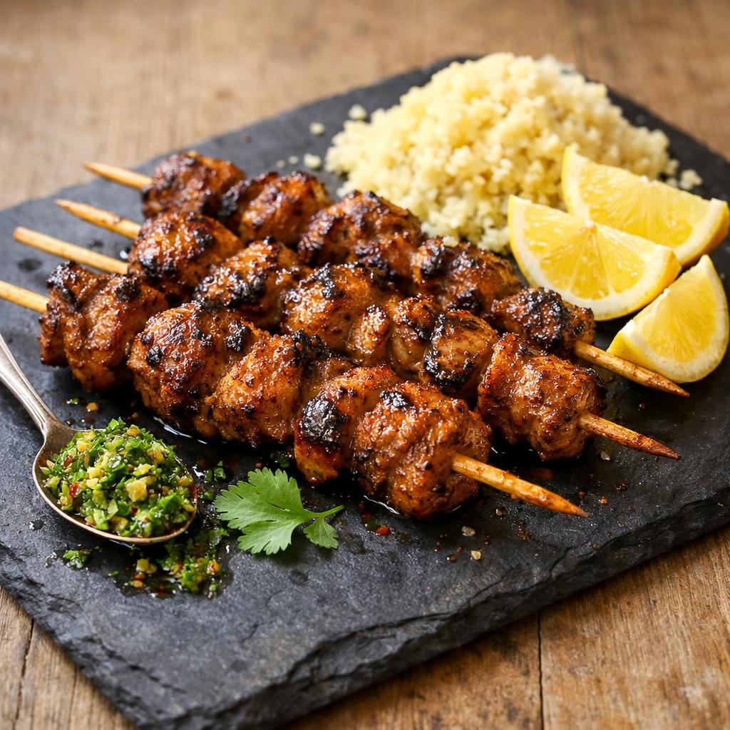 Brochettes d'agneau Chakalaka