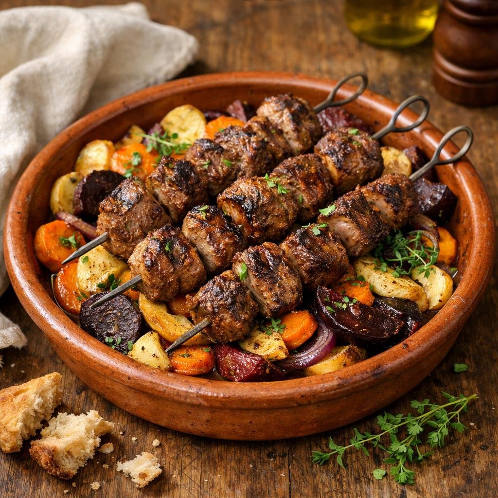 Brochettes d'agneau Feu de Bois