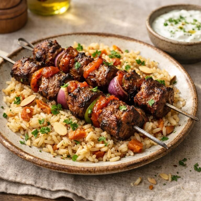 brochettes d'agneau papaye