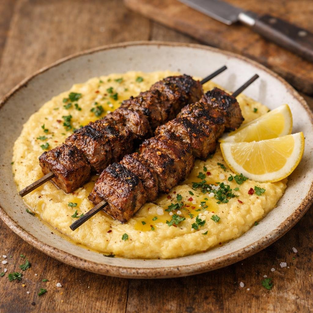 Brochettes d'agneau marinées