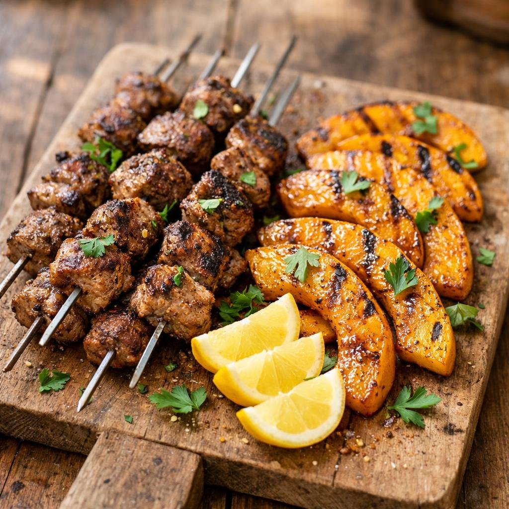 Brochettes d'agneau marinées