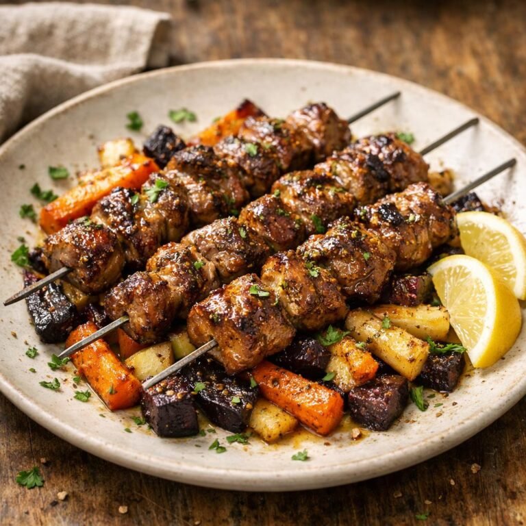 brochettes d'agneau marinées