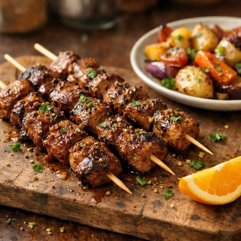 brochettes d'agneau marinées