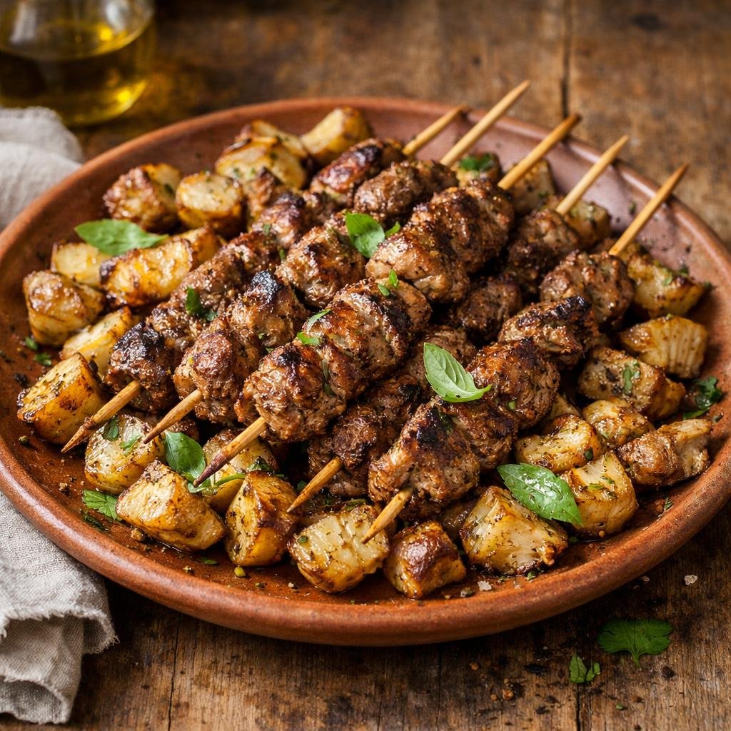 brochettes d'agneau marinées