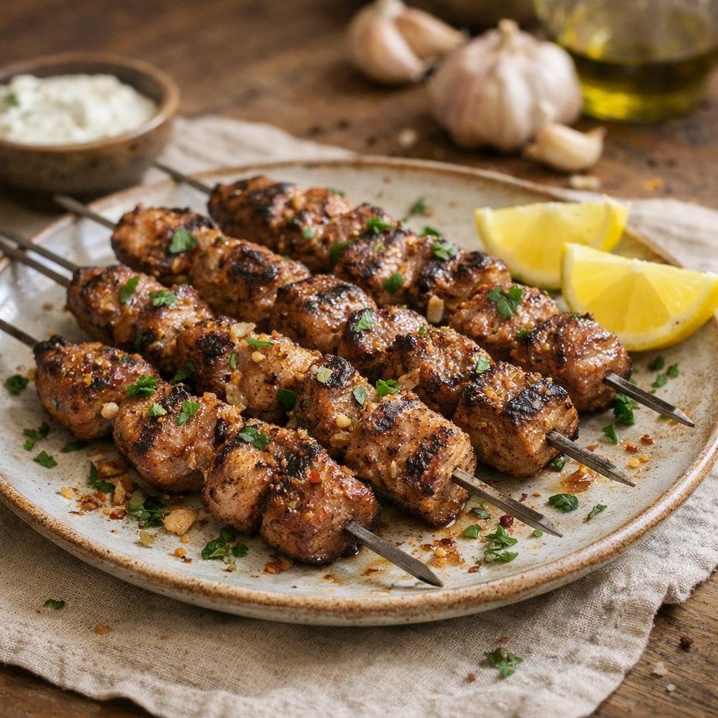 brochettes d'agneau marinées