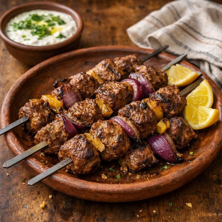 brochettes d'agneau marinées