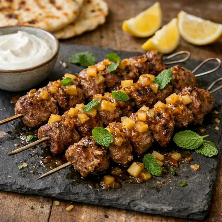 Brochettes d'agneau menthe