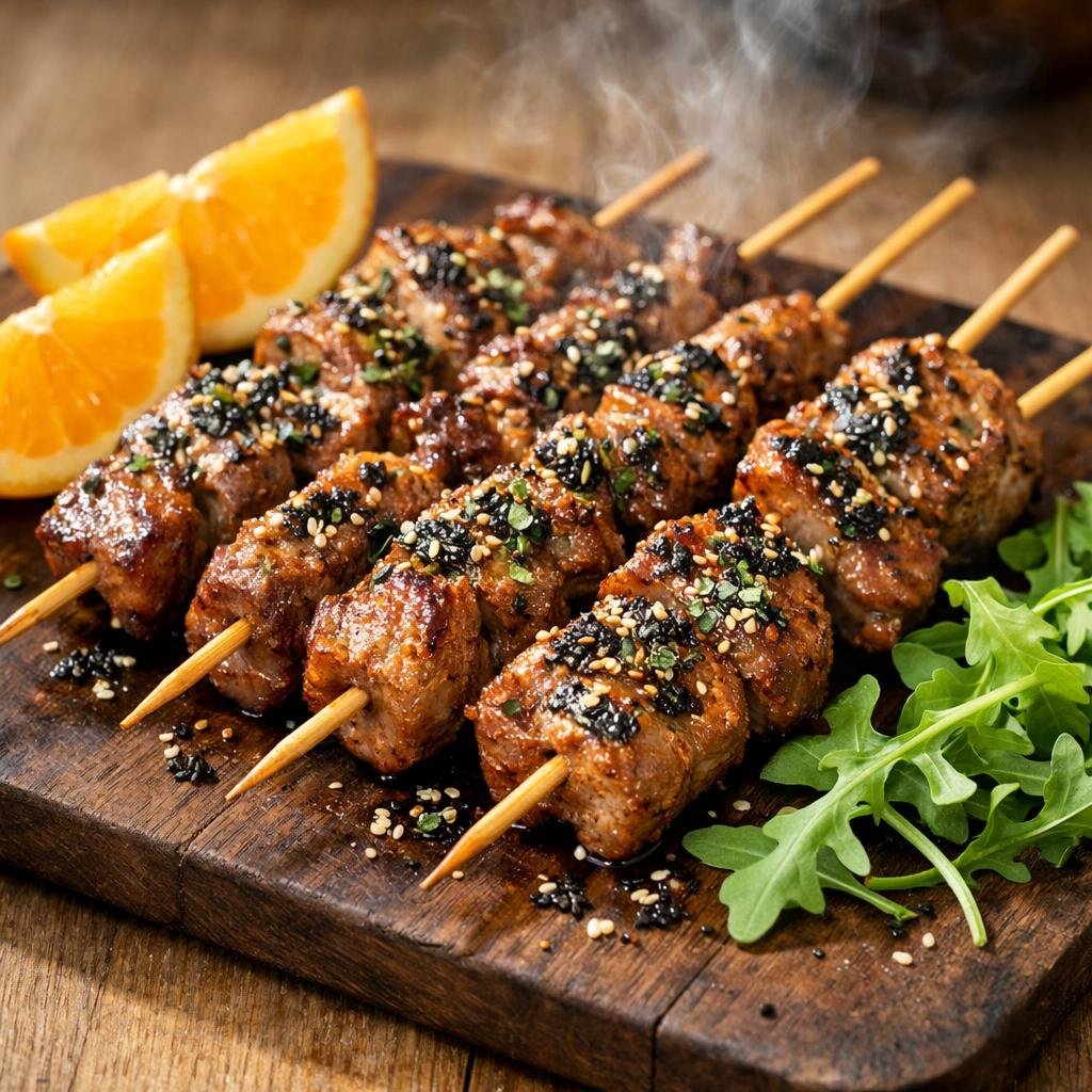 brochettes d'agneau miso