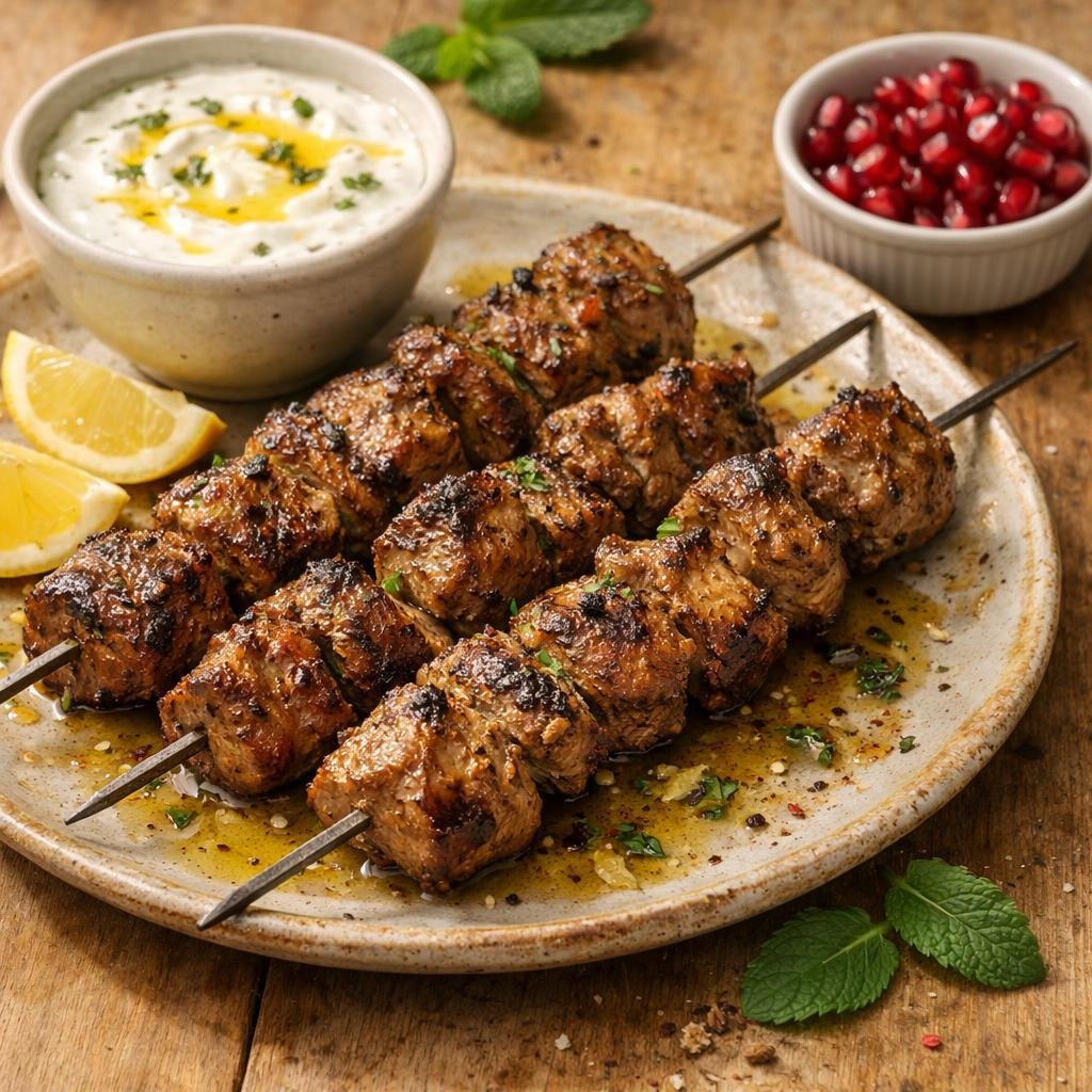Brochettes d'agneau moussaka