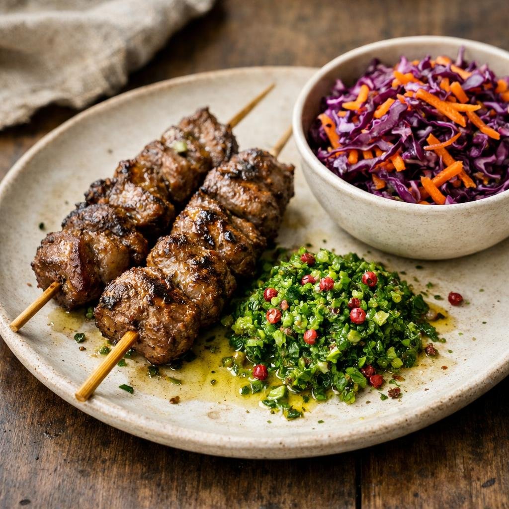 Brochettes d'agneau Pan Massala