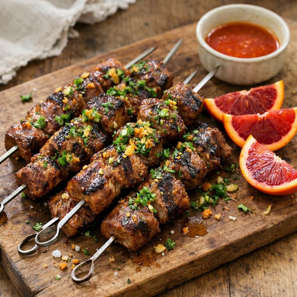 Brochettes d'agneau paprika