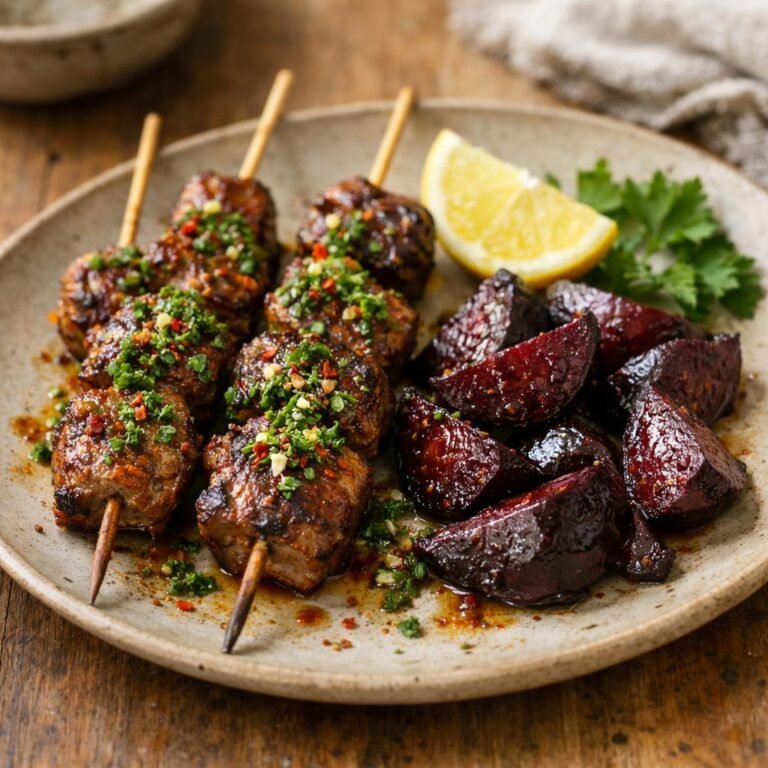 Brochettes d'agneau pimentées