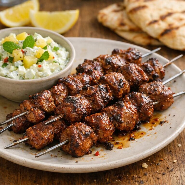Brochettes d'agneau pimentées