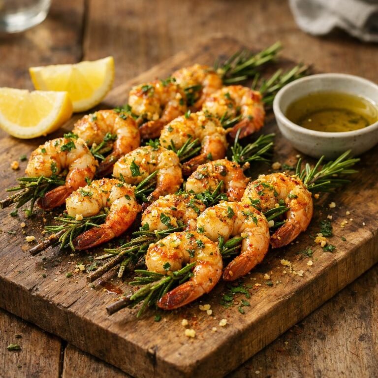 Brochettes de gambas