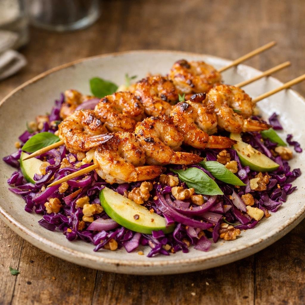 Brochettes de gambas