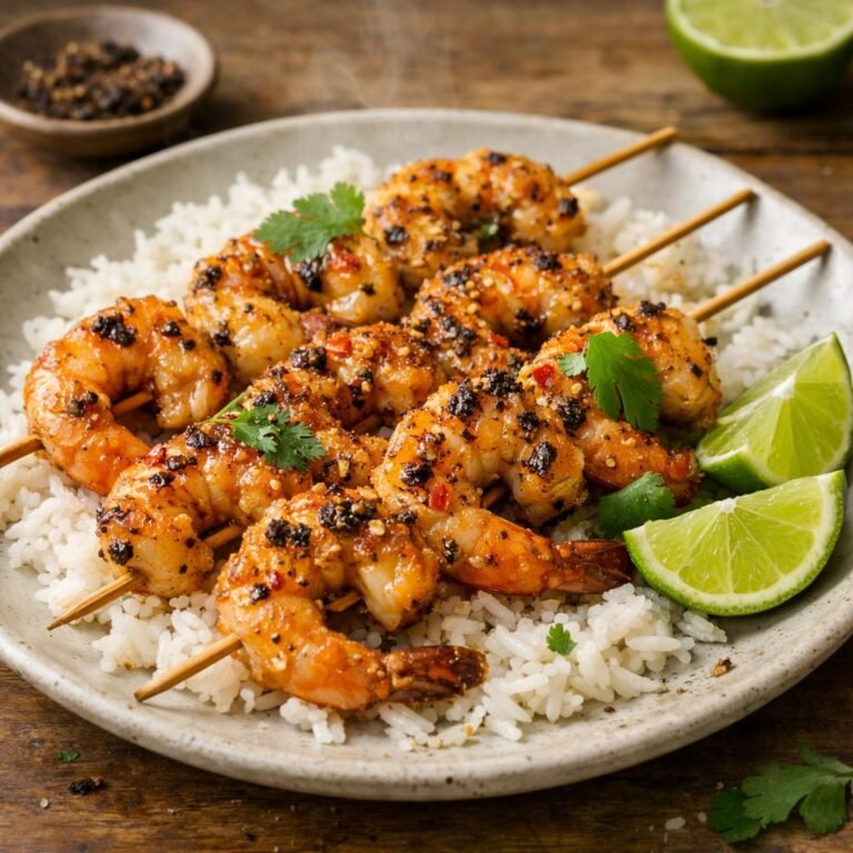 Gambas au Poivre long
