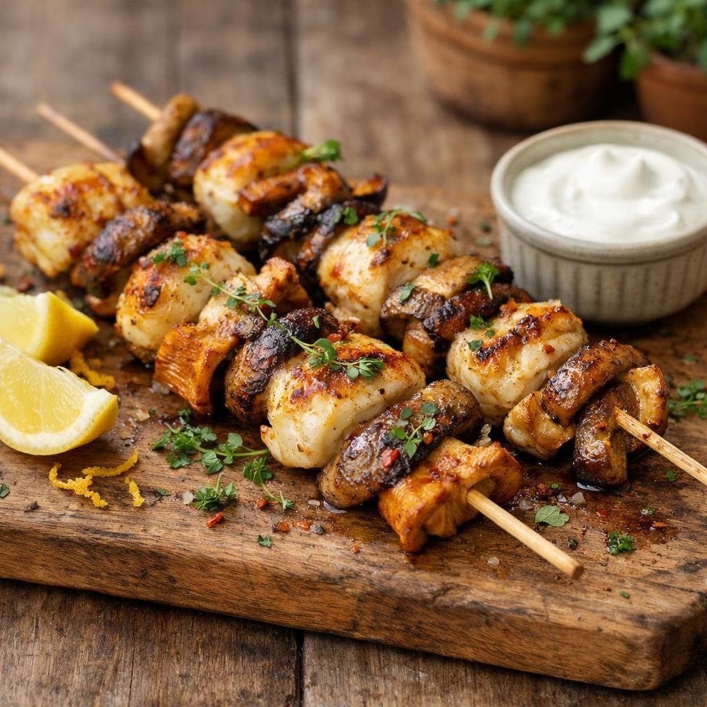 Brochettes lotte piquantes