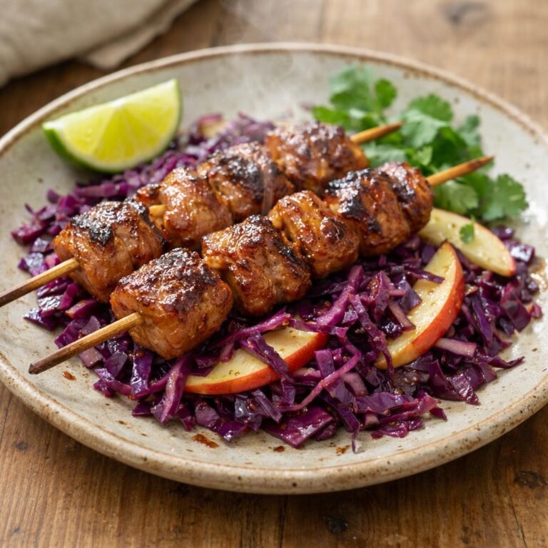 Brochettes de porc laquées