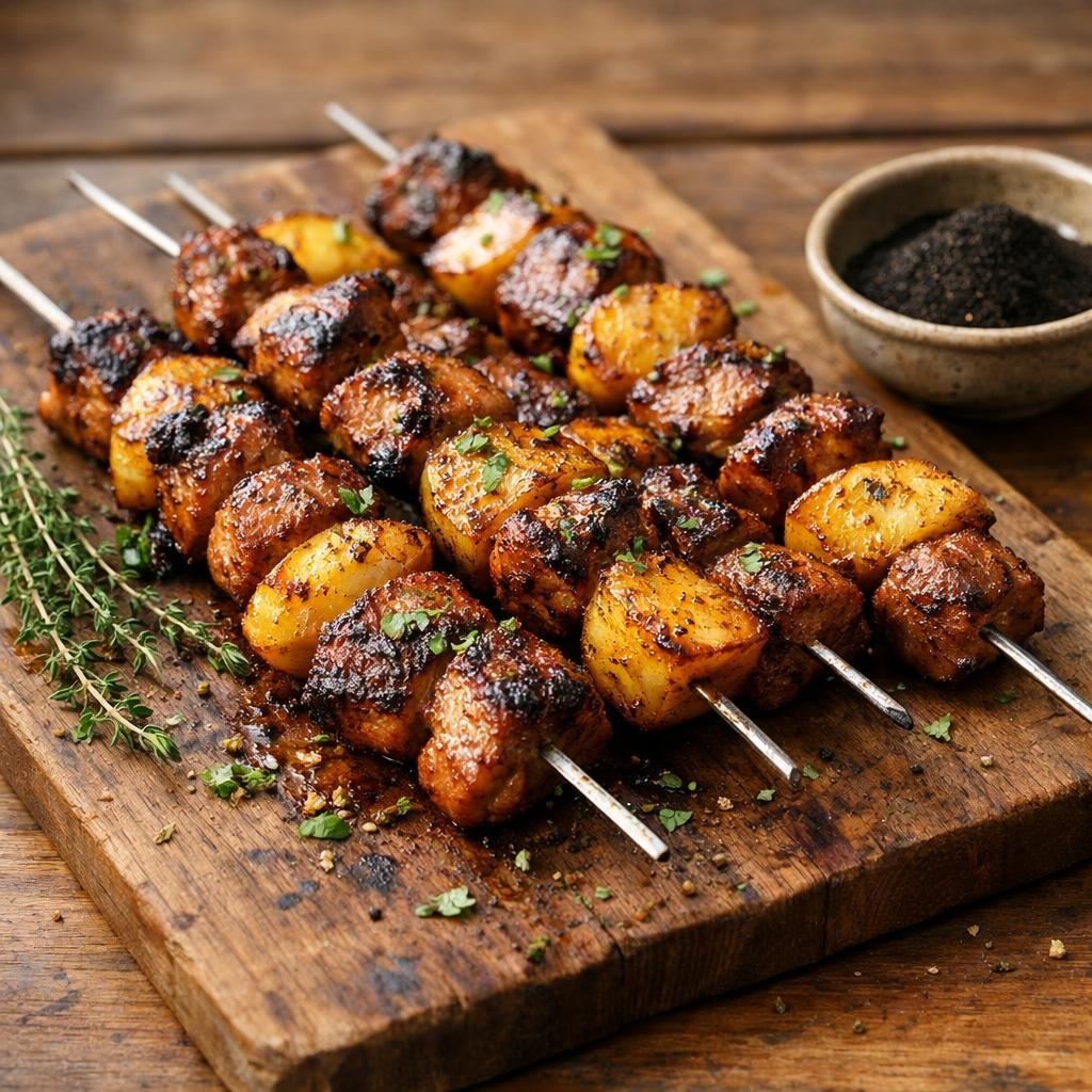Brochettes de porc Loomi