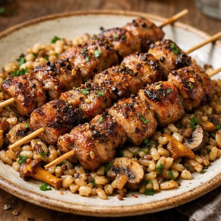 Brochettes de porc Timut