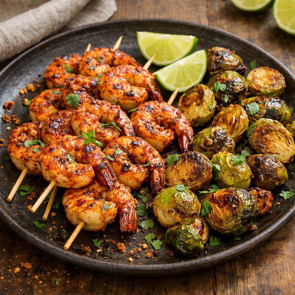 Brochettes gambas Tex Mex