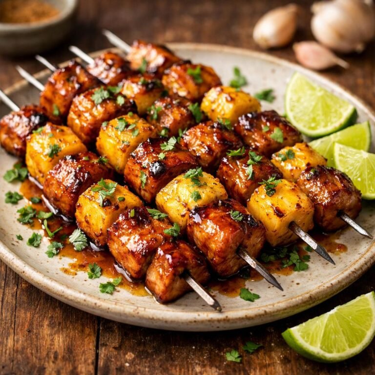 Brochettes porc chai