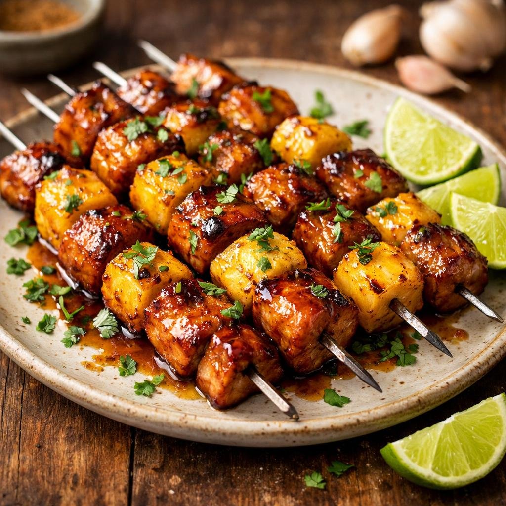 Brochettes porc chai