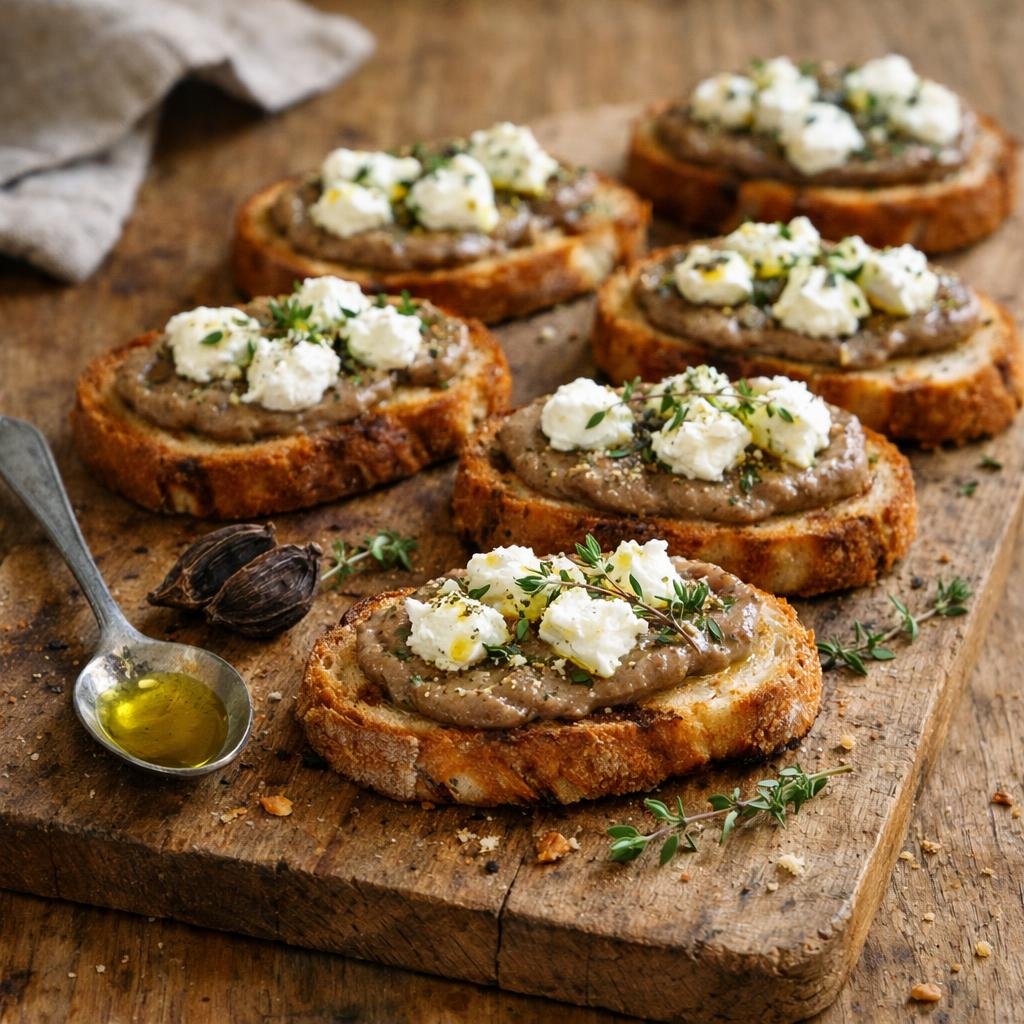 Bruschetta cardamome noire