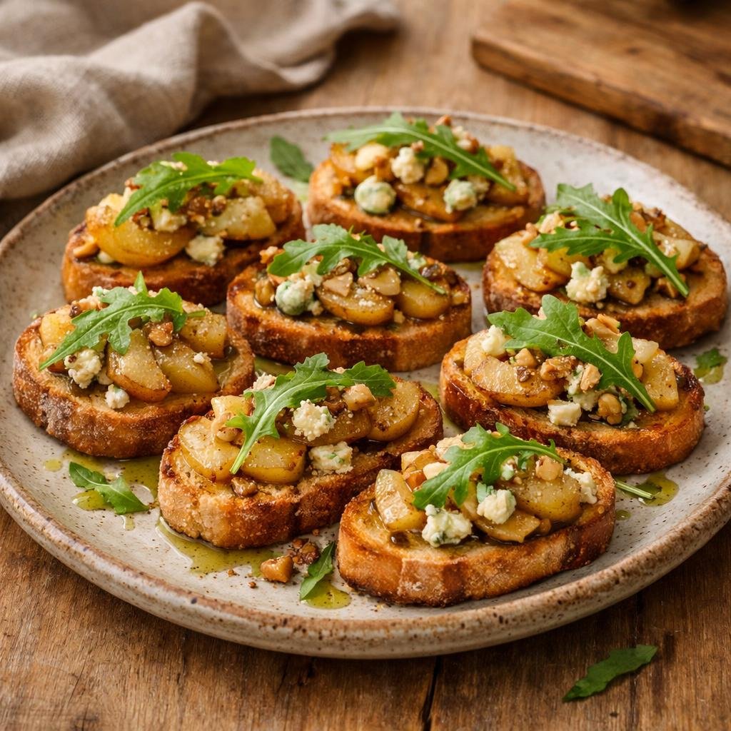 Bruschetta d'automne au basilic