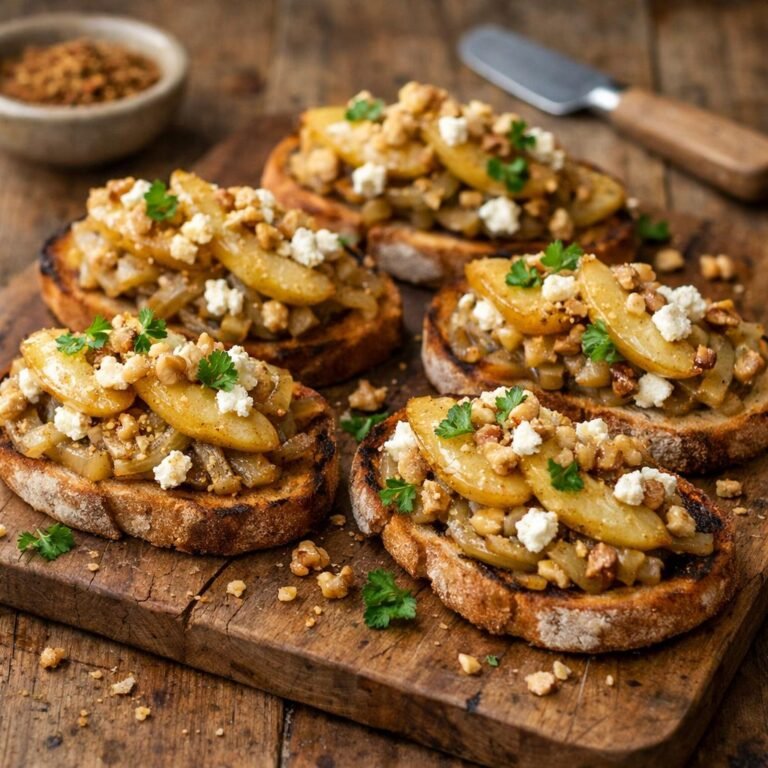 Bruschetta d'endives braisées