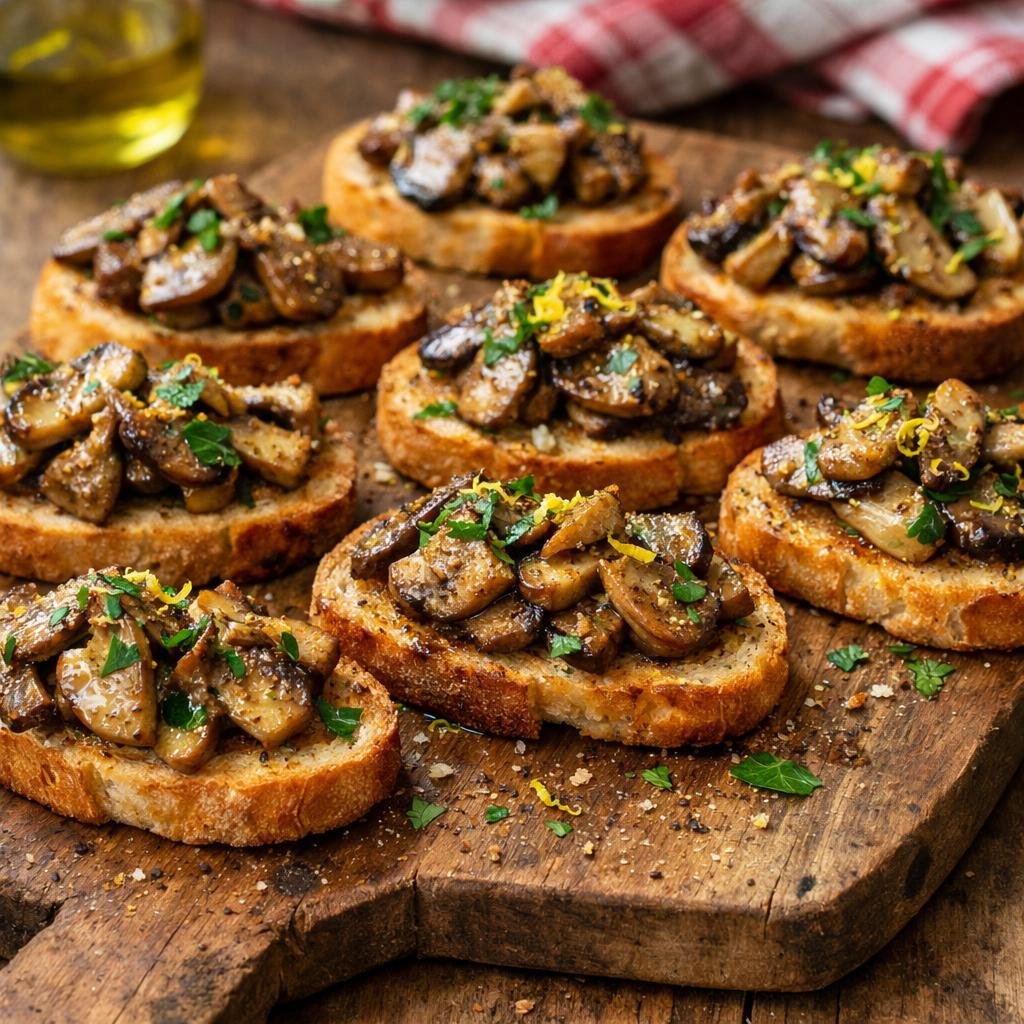 Bruschette aux cèpes