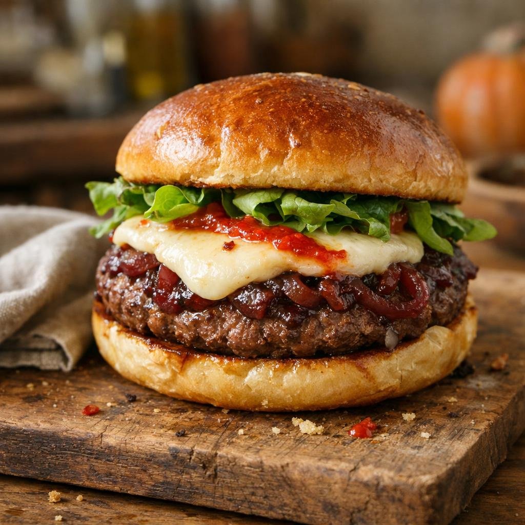 Burger d'automne pimenté