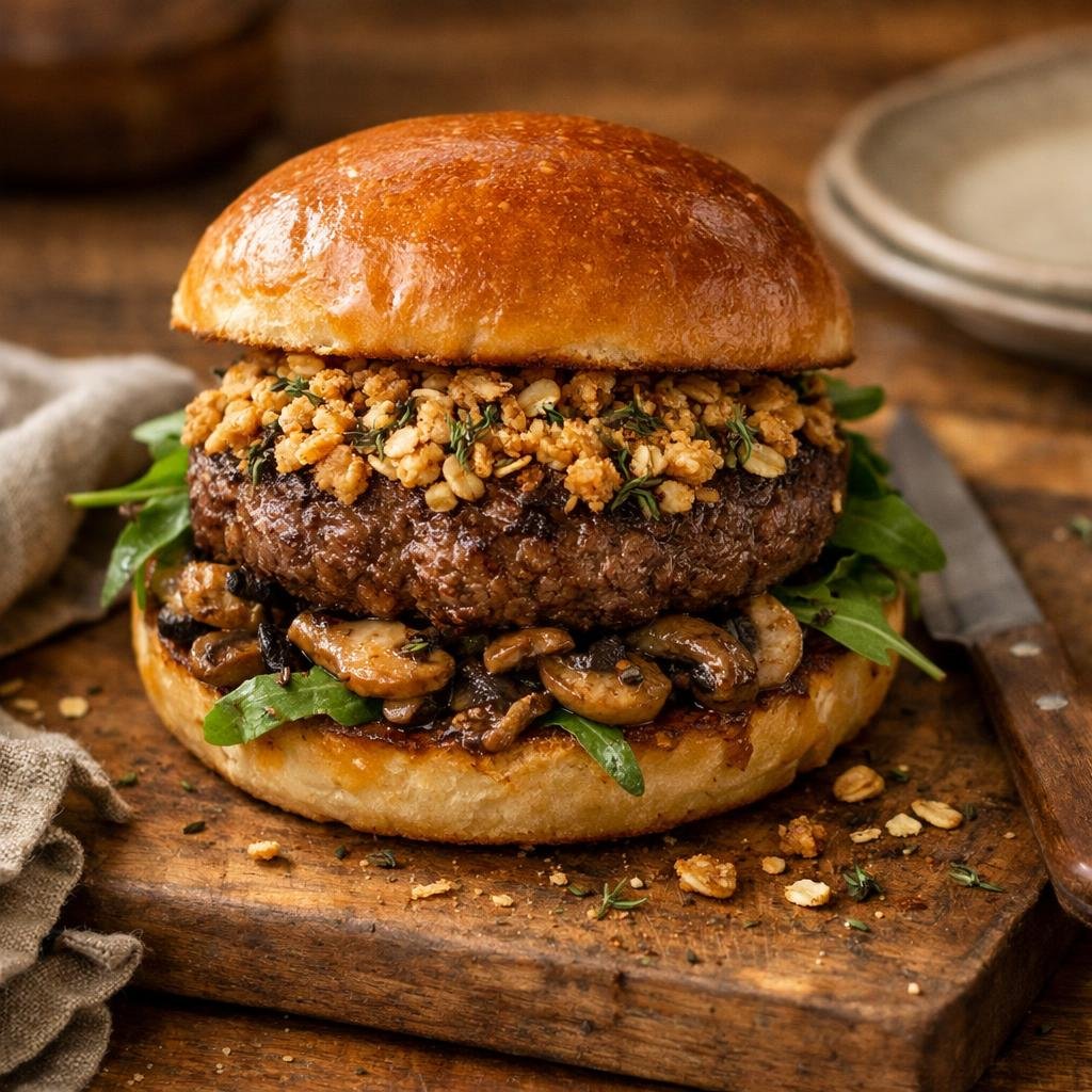 burger bœuf avoine