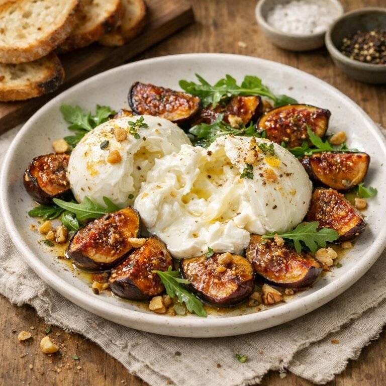 Burrata figues rôties