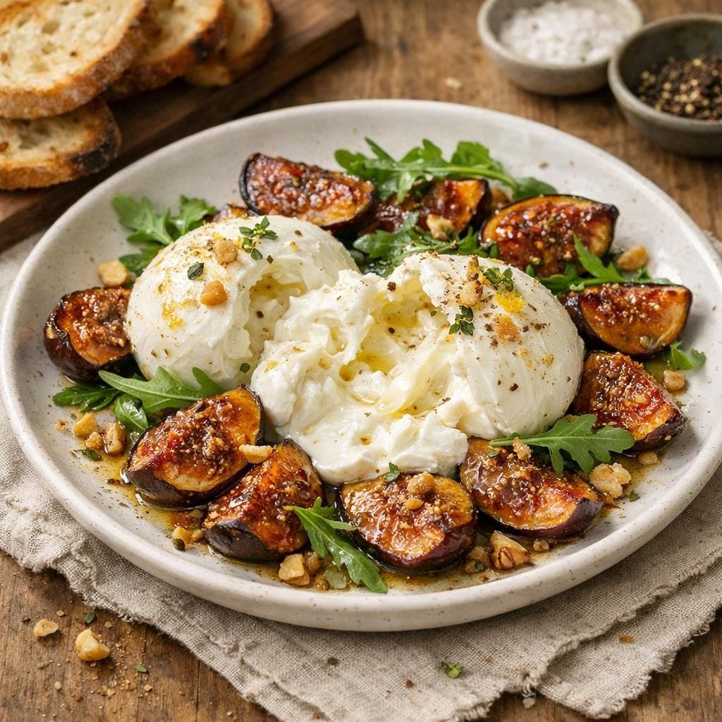 Burrata figues rôties