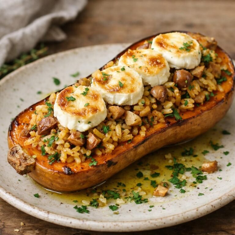 Butternut farci au riz