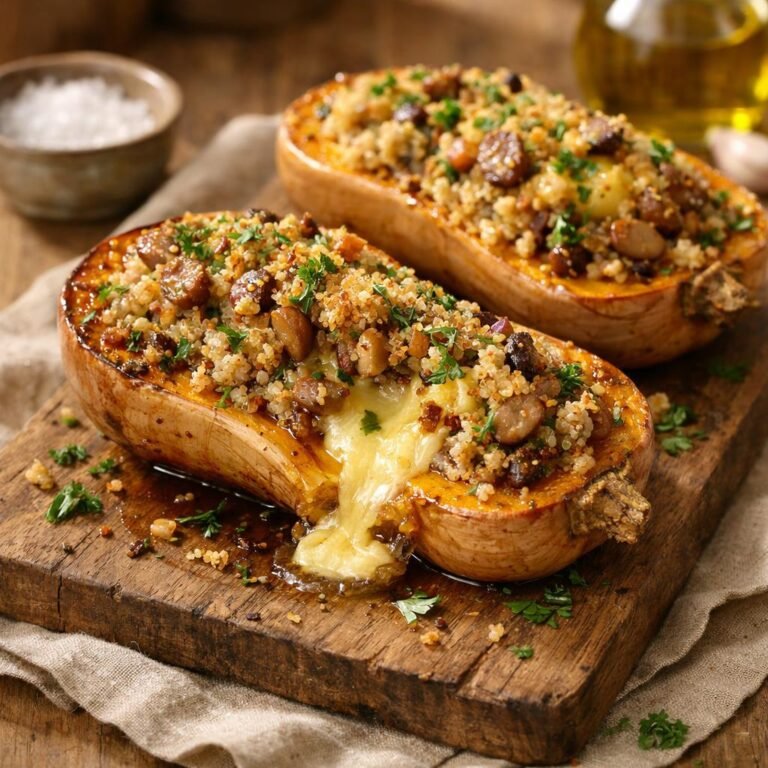 Butternut farci quinoa