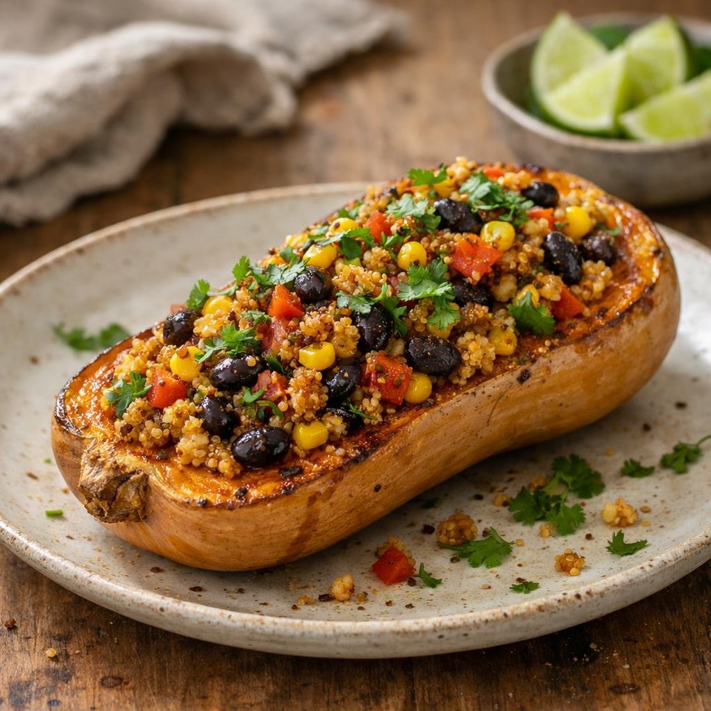Butternut farcie fajitas