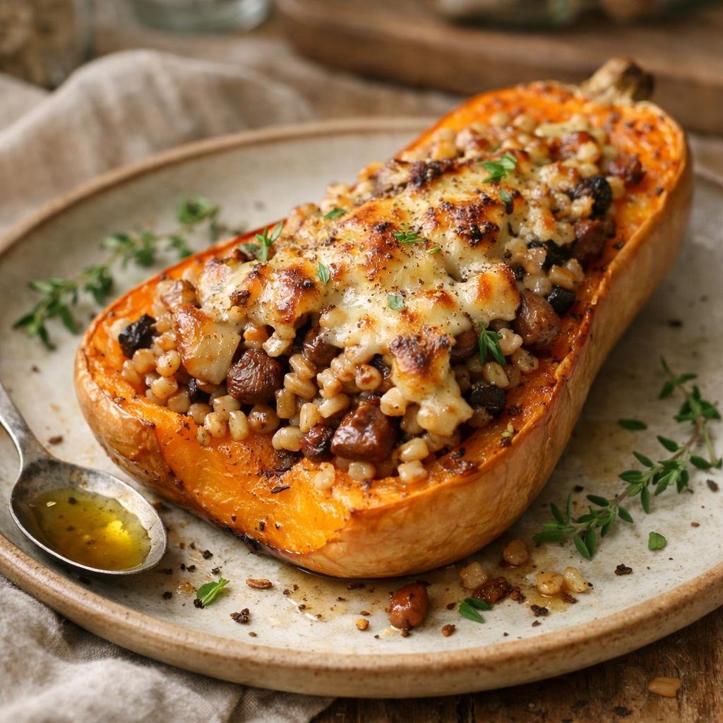 Butternut farcie focaccia