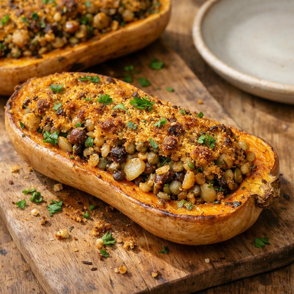 Butternut farcie millet
